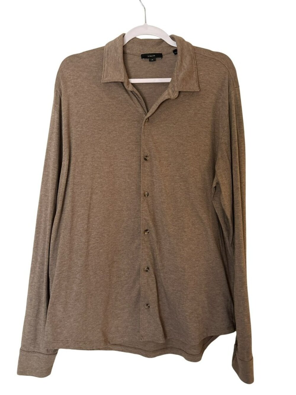 Vince 100% Pima Cotton Classic Fit Long Sleeve Button-Down Shirt Size Large